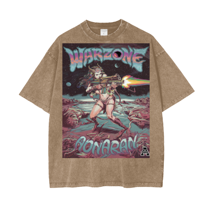 Aonaran Graphic Acid Wash Oversize T-Shirt