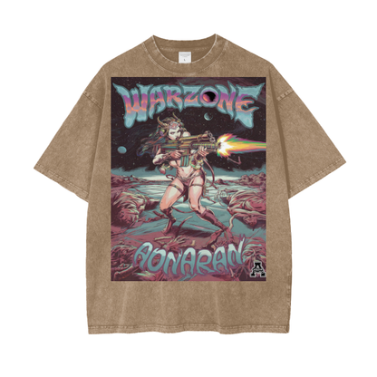 Aonaran Graphic Acid Wash Oversize T-Shirt