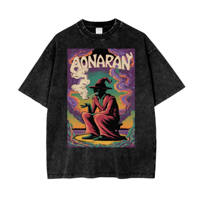 Aonaran Graphic Acid Wash Oversize T-Shirt