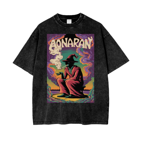 Aonaran Graphic Acid Wash Oversize T-Shirt