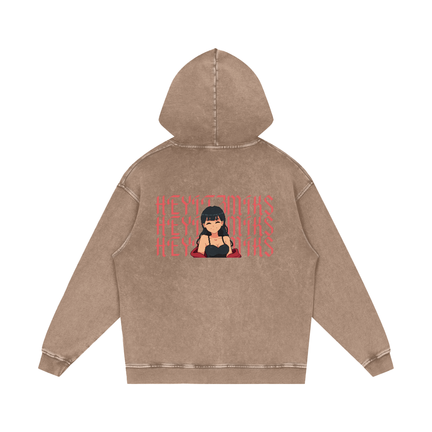 HeyItzMiks Acid Wash Oversize Hoodie