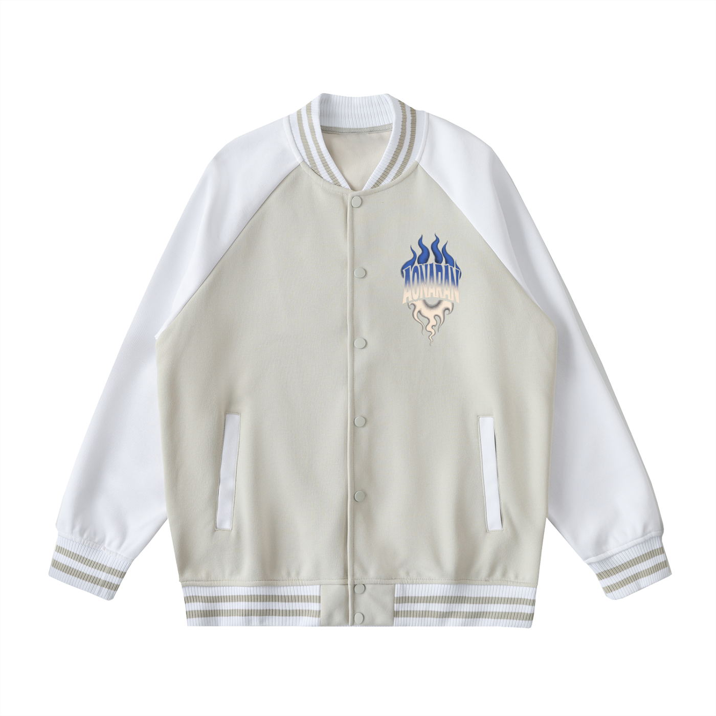 Aonaran Varsity Two Tone Raglan Sleeve Varsity Jacket