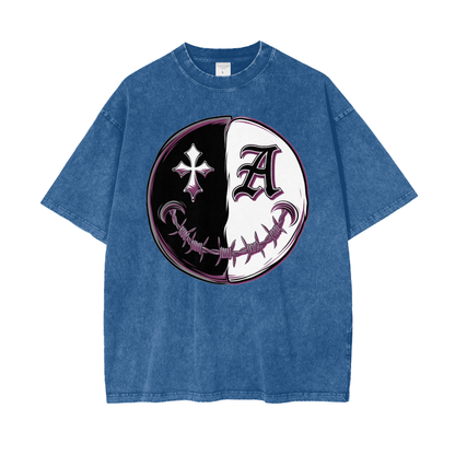Aonaran Asylum Oversize Snow Washed T-Shirt