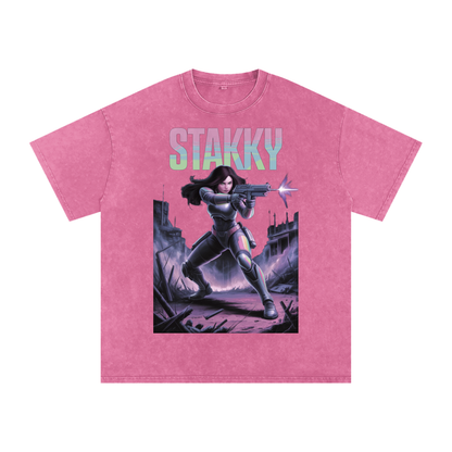 Stakky Season 2 Acid Wash Oversize T-Shirt