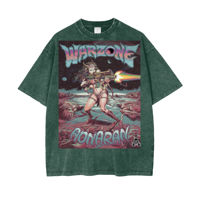 Aonaran Graphic Acid Wash Oversize T-Shirt