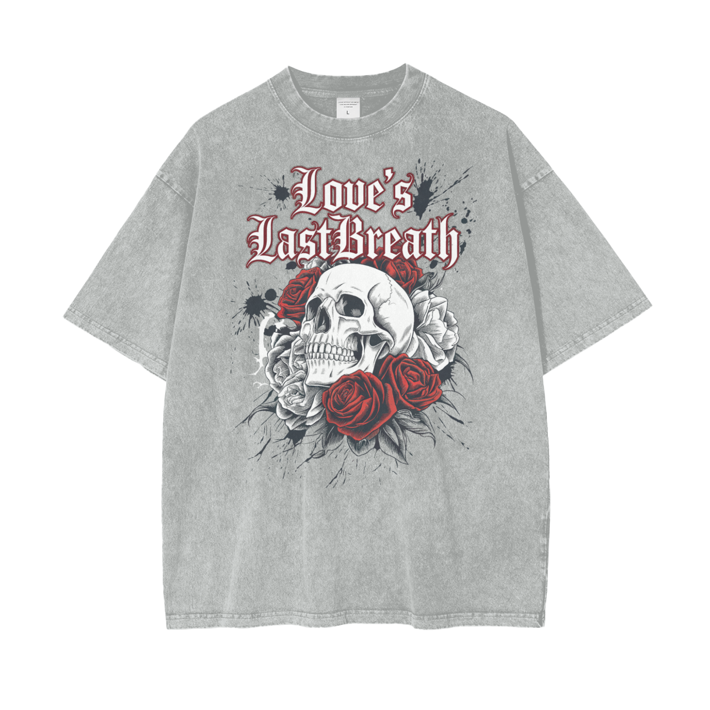 Aonaran Love Oversize Snow Washed T-Shirt (LIMITED)