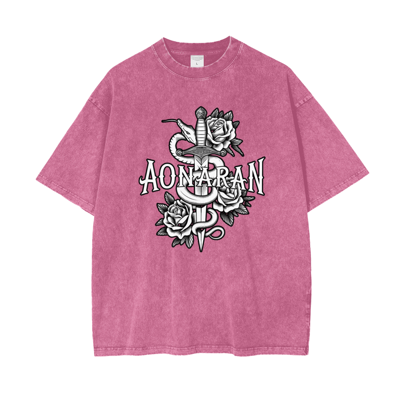 Aonaran Graphic Acid Wash Oversize T-Shirt