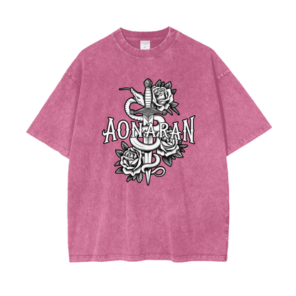 Aonaran Graphic Acid Wash Oversize T-Shirt