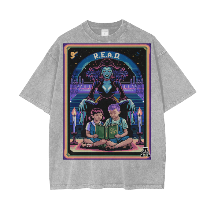 Aonaran Graphic Acid Wash Oversize T-Shirt