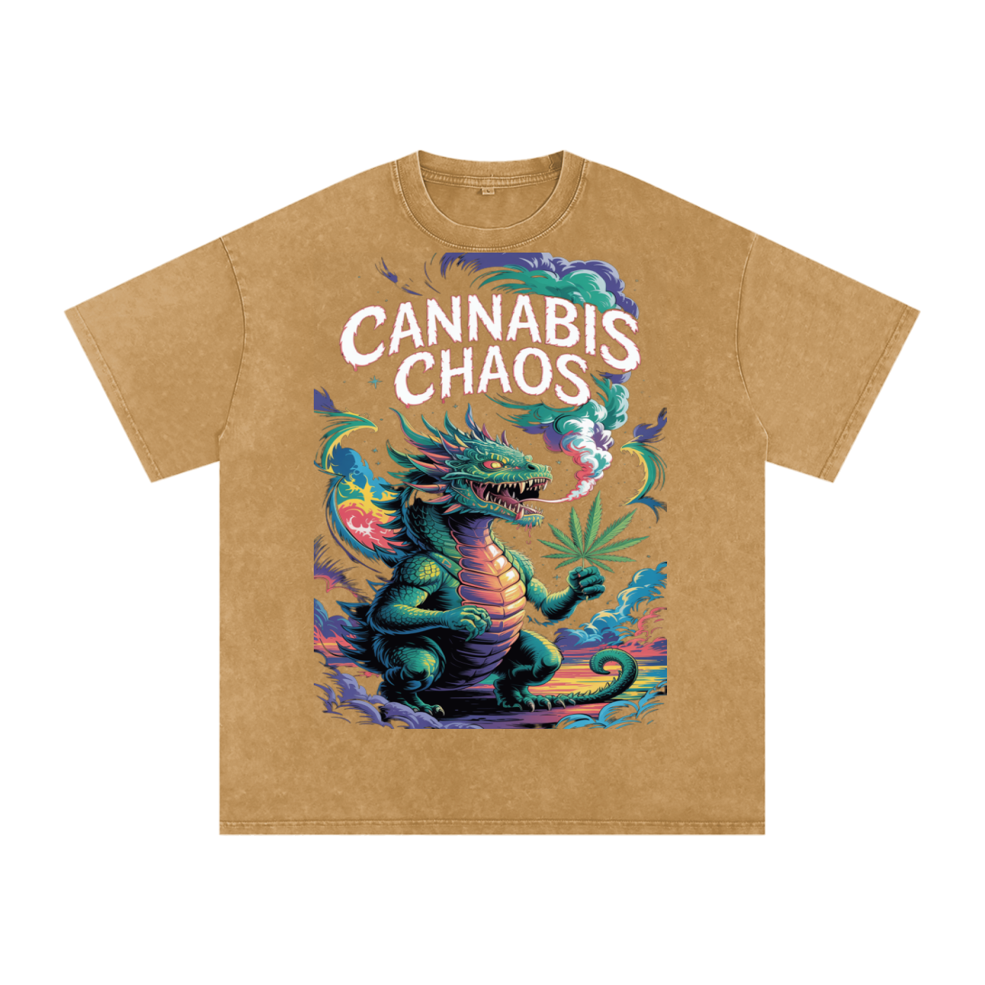 Aonaran 420 Acid Wash Oversize T-Shirt