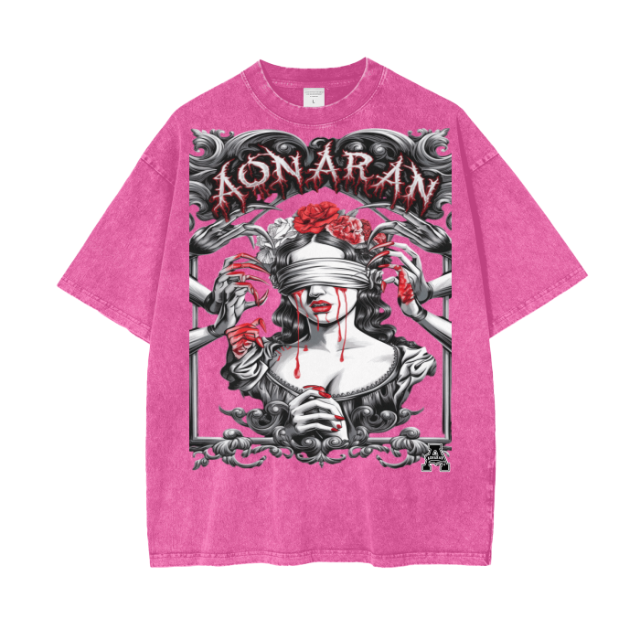 Aonaran Graphic Acid Wash Oversize T-Shirt