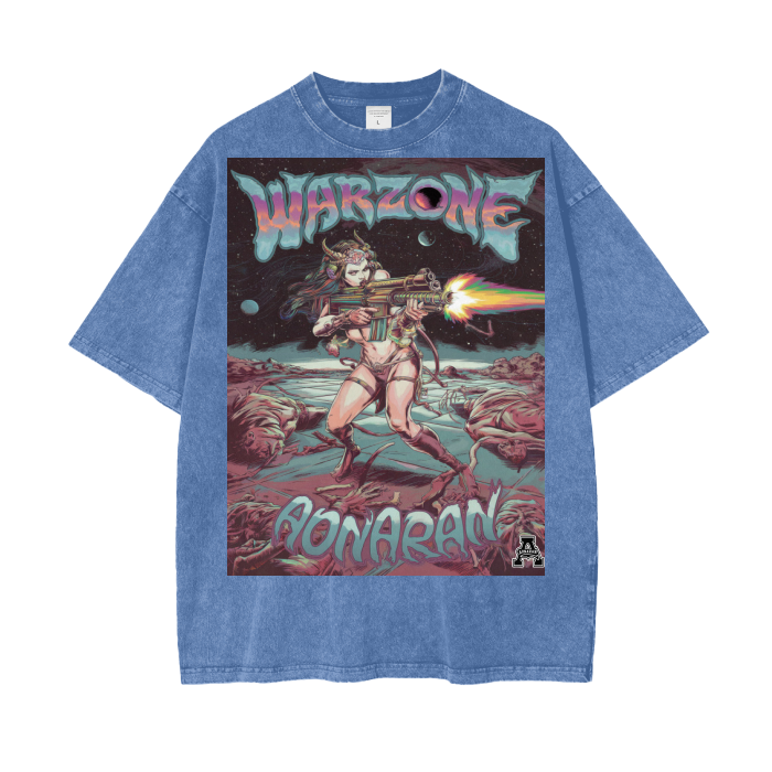 Aonaran Graphic Acid Wash Oversize T-Shirt