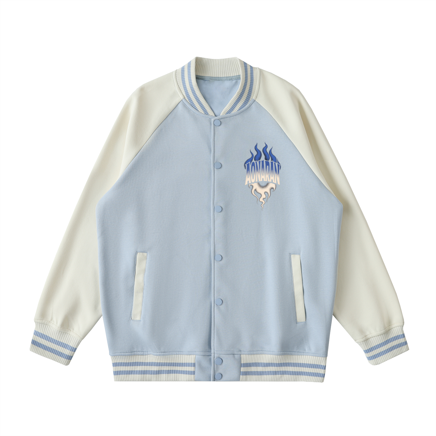 Aonaran Varsity Two Tone Raglan Sleeve Varsity Jacket
