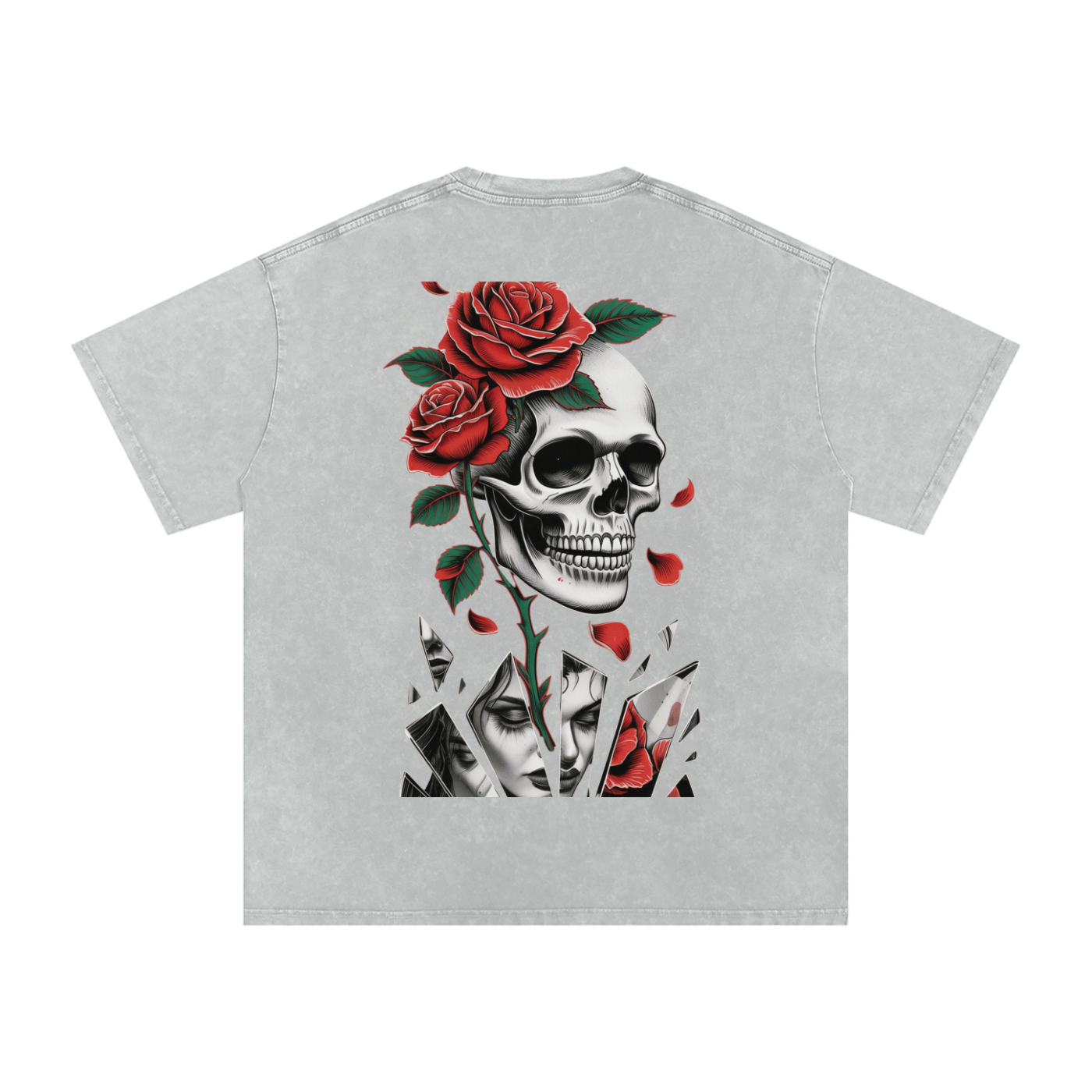 GhostGirlXoxx Acid Wash Oversize T-Shirt