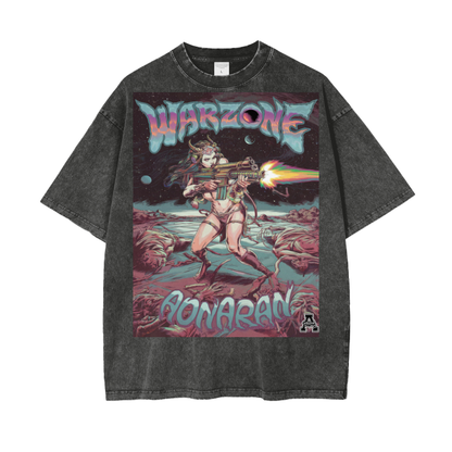 Aonaran Graphic Acid Wash Oversize T-Shirt