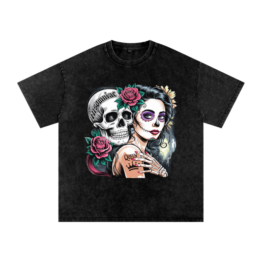 QueenSteph Acid Wash Oversize T-Shirt