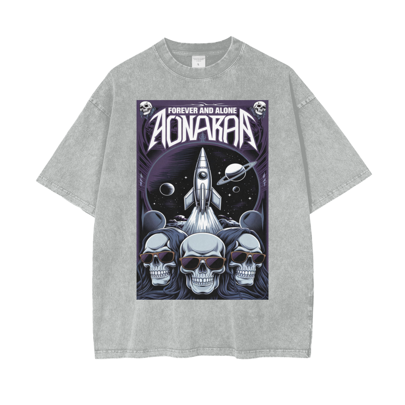 Aonaran Graphic Acid Wash Oversize T-Shirt