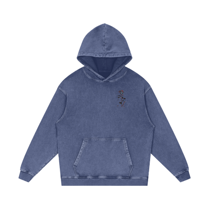Aonaran 3D Bone Acid Wash Oversize Hoodie