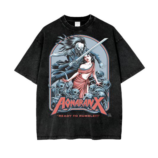 Aonaran Graphic Acid Wash Oversize T-Shirt