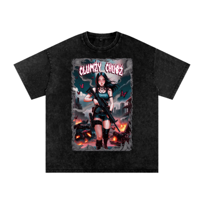 Clumzy Chubz Acid Wash Oversize T-Shirt