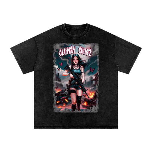 Clumzy Chubz Acid Wash Oversize T-Shirt