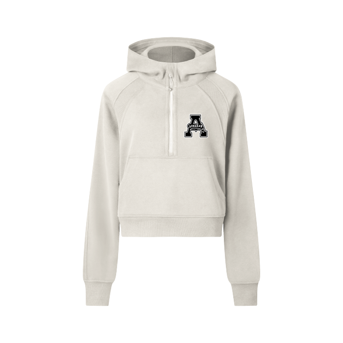 Aonaran Womens Cropped Half-Zip Hoodie