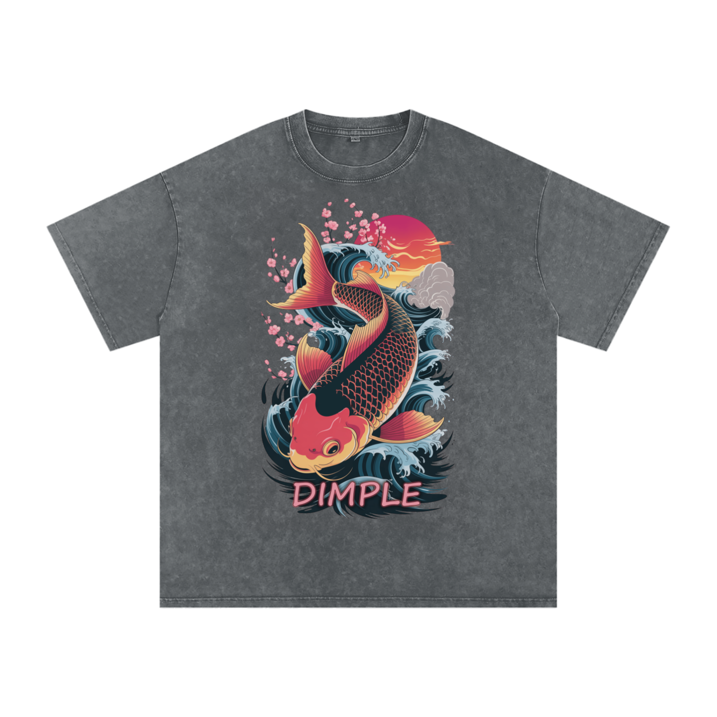 Dimple Acid Wash Oversize T-Shirt