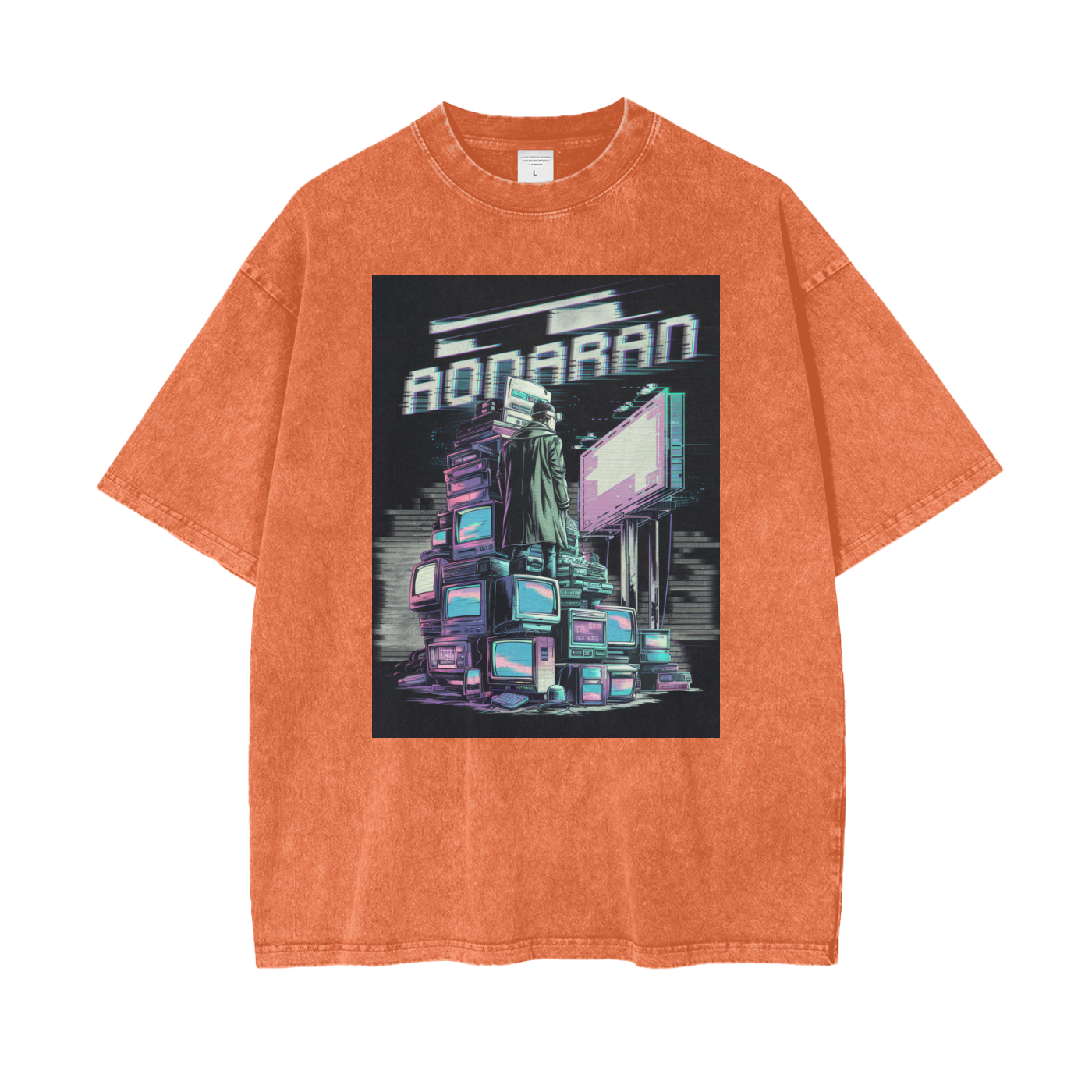 Aonaran Graphic Acid Wash Oversize T-Shirt