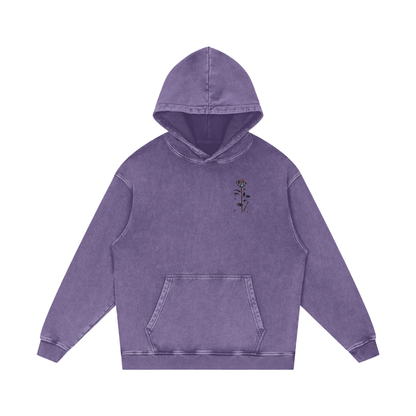 Aonaran 3D Bone Acid Wash Oversize Hoodie