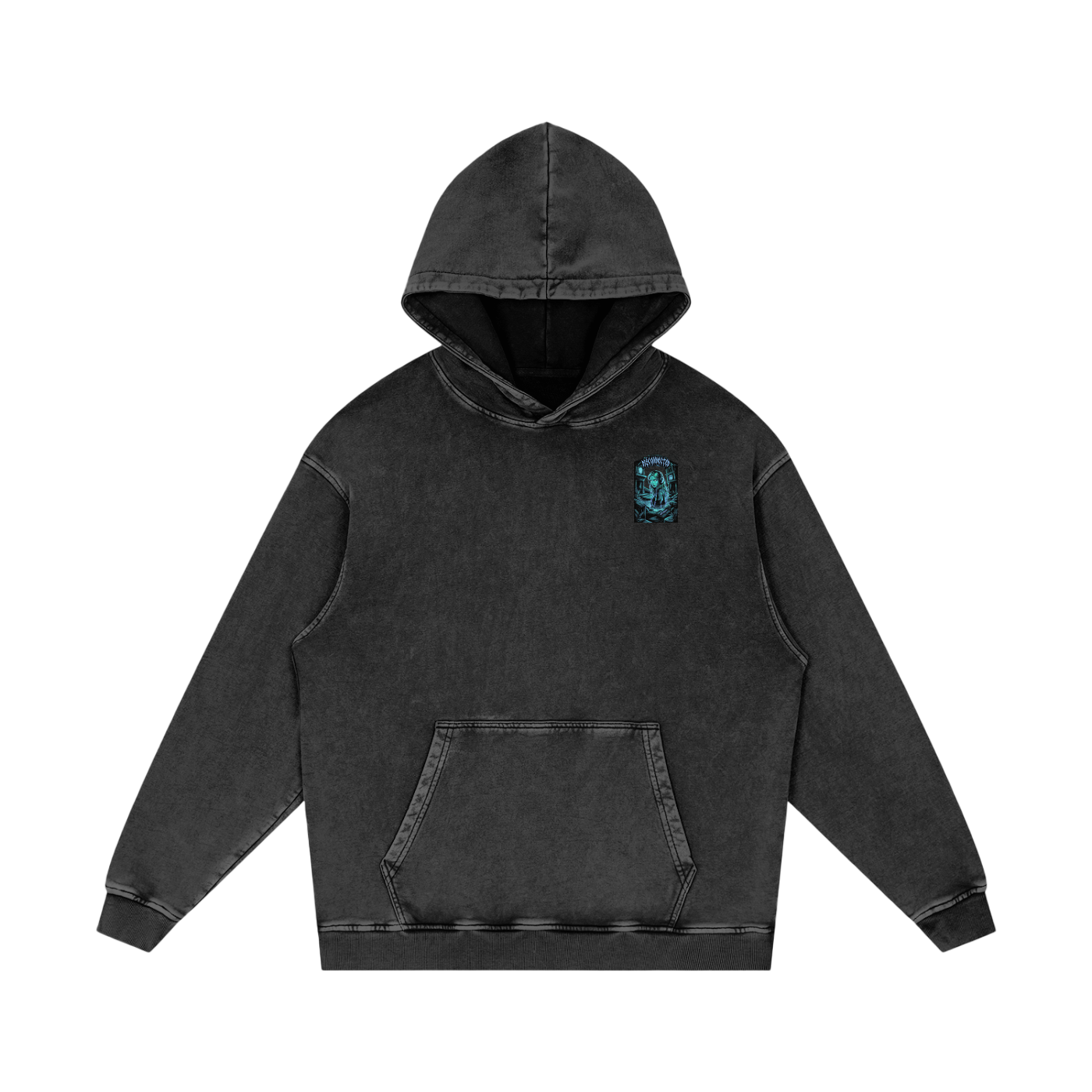 Disconnected Acid Wash Oversize Hoodie