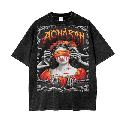 Aonaran Graphic Acid Wash Oversize T-Shirt