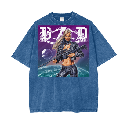 B.A.D. Oversize Snow Washed T-Shirt