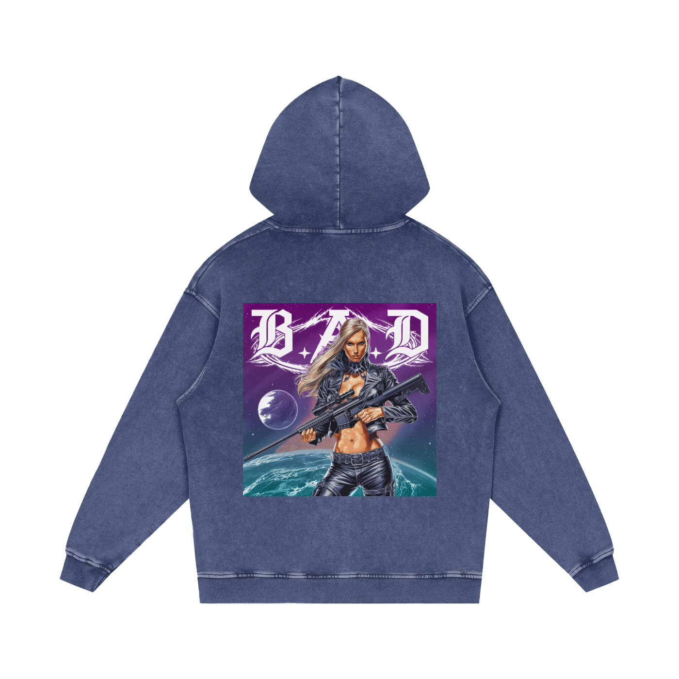 B.A.D. Acid Wash Oversize Hoodie
