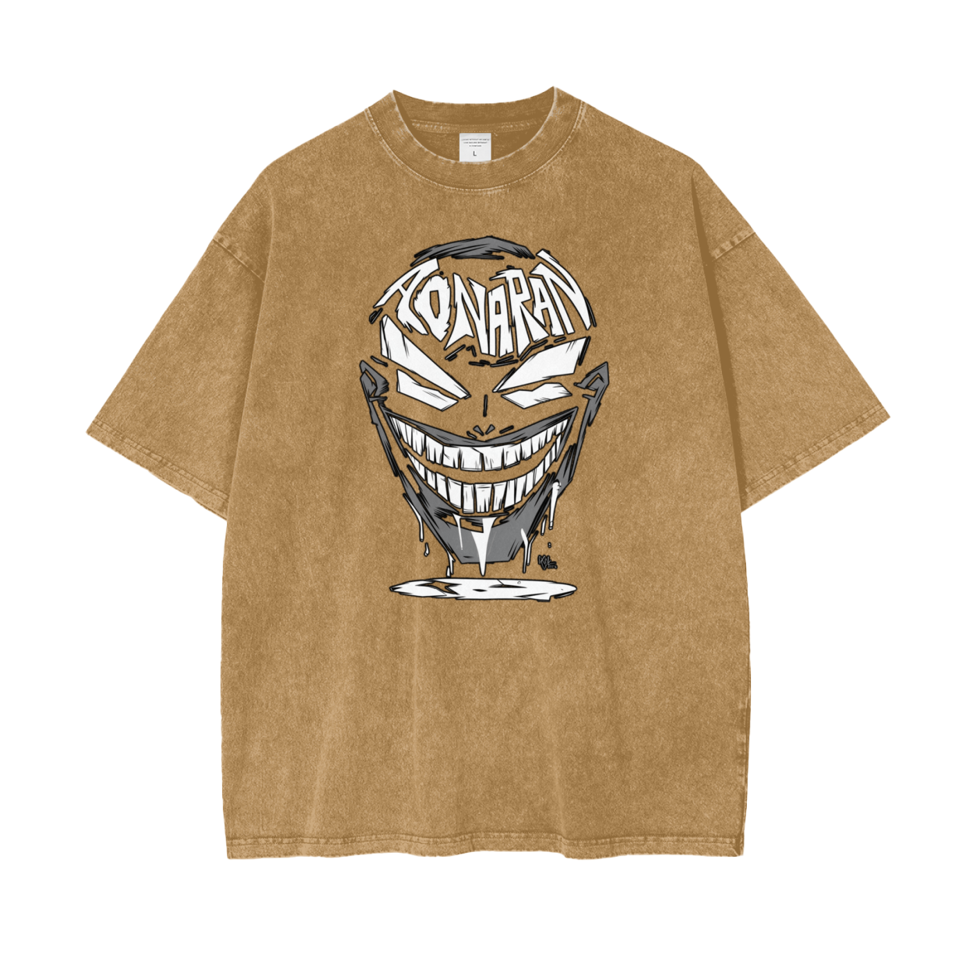 Aonaran Graphic Acid Wash Oversize T-Shirt