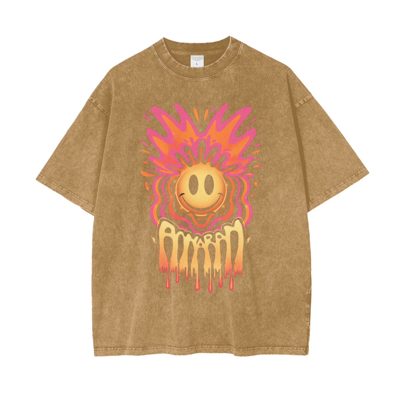 Aonaran Graphic Acid Wash Oversize T-Shirt