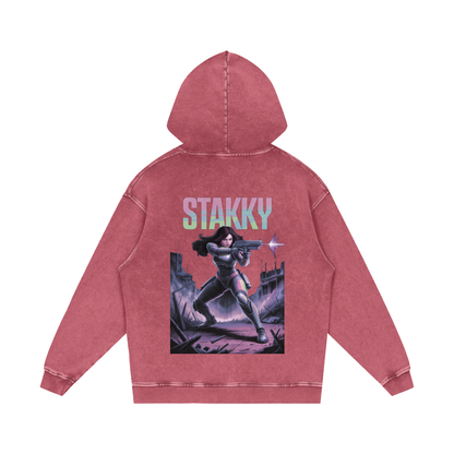 Stakky Season 2 Acid Wash Oversize Hoodie