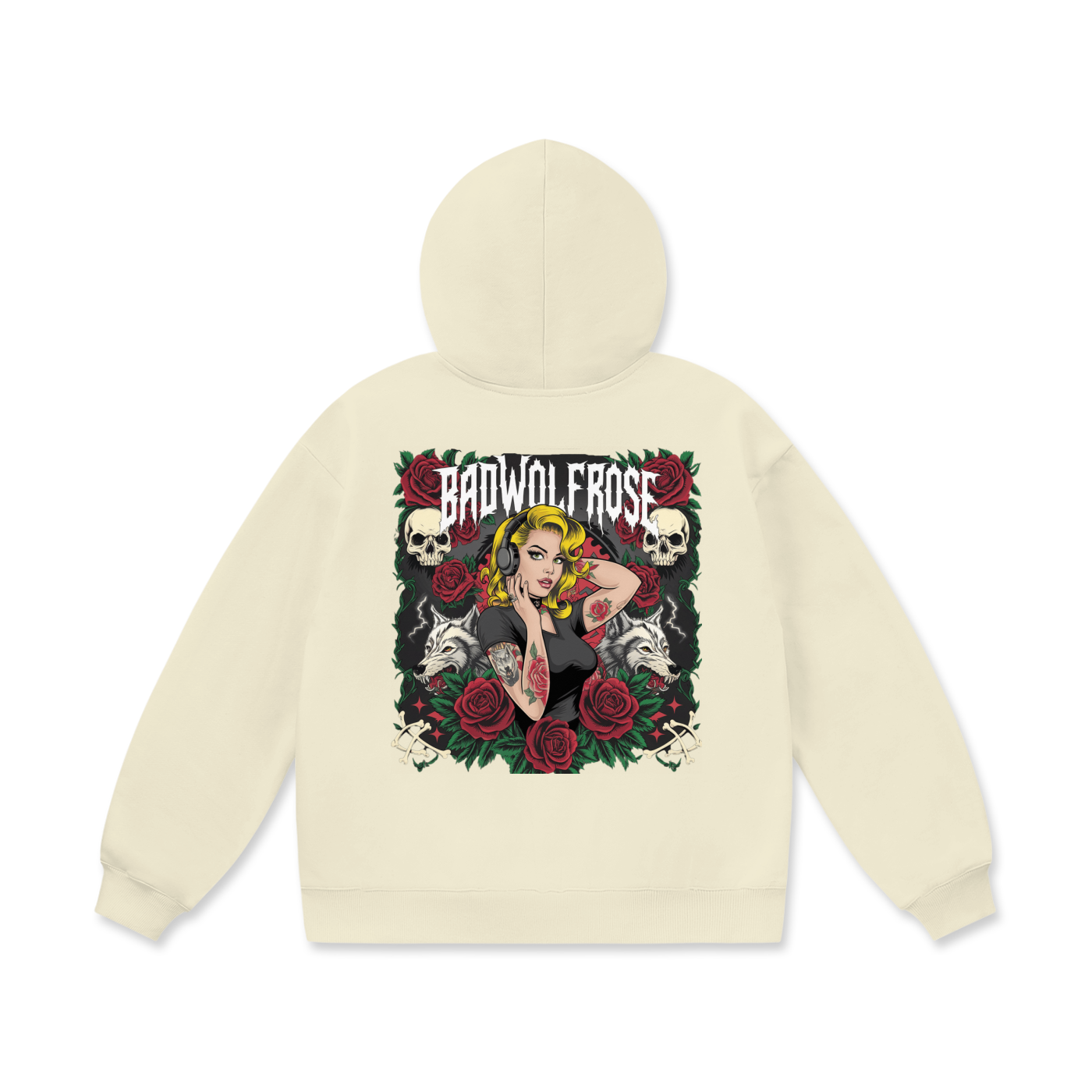 BadWolfRose Oversize Heavyweight Fleece Hoodie