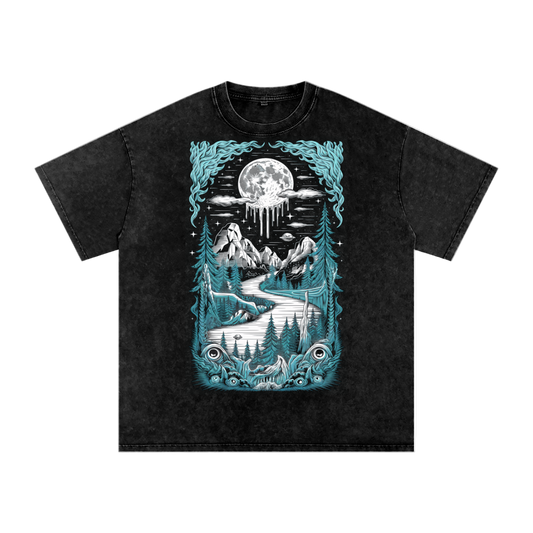 Aonaran Acid Wash Oversize T-Shirt