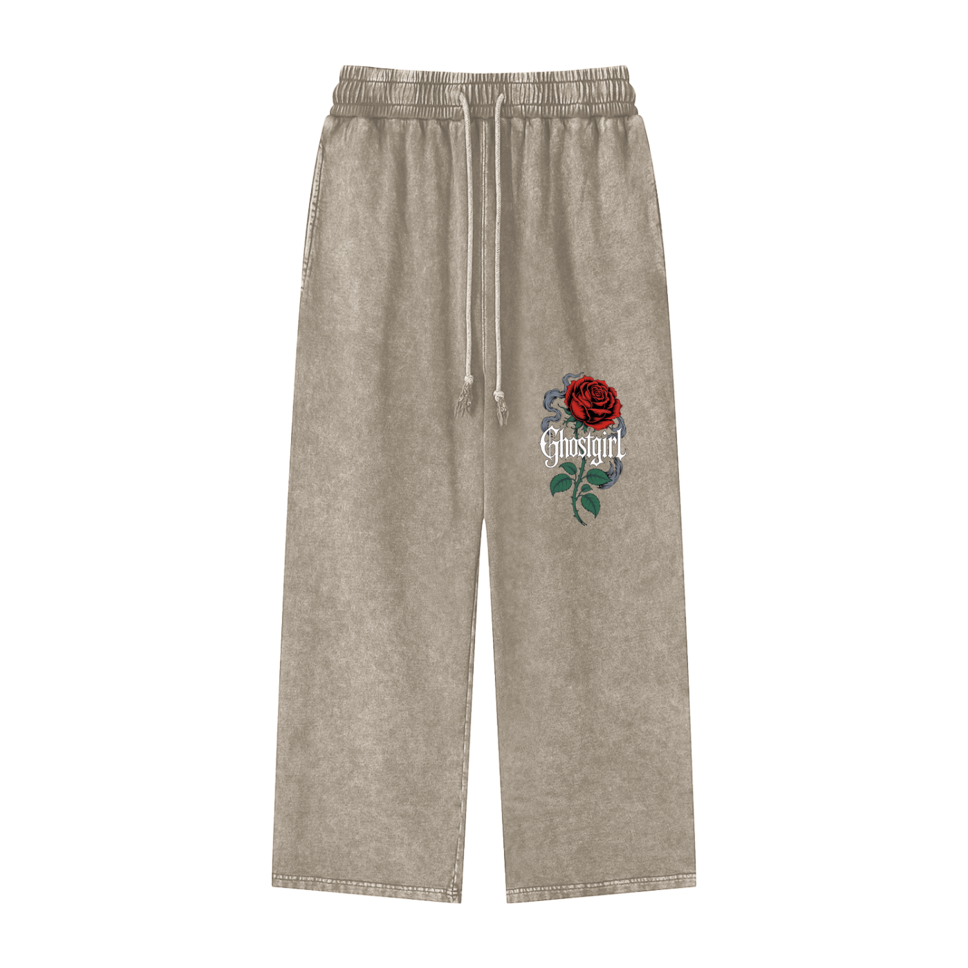 GhostGirlXoxx Acid Wash Straight Leg Pants