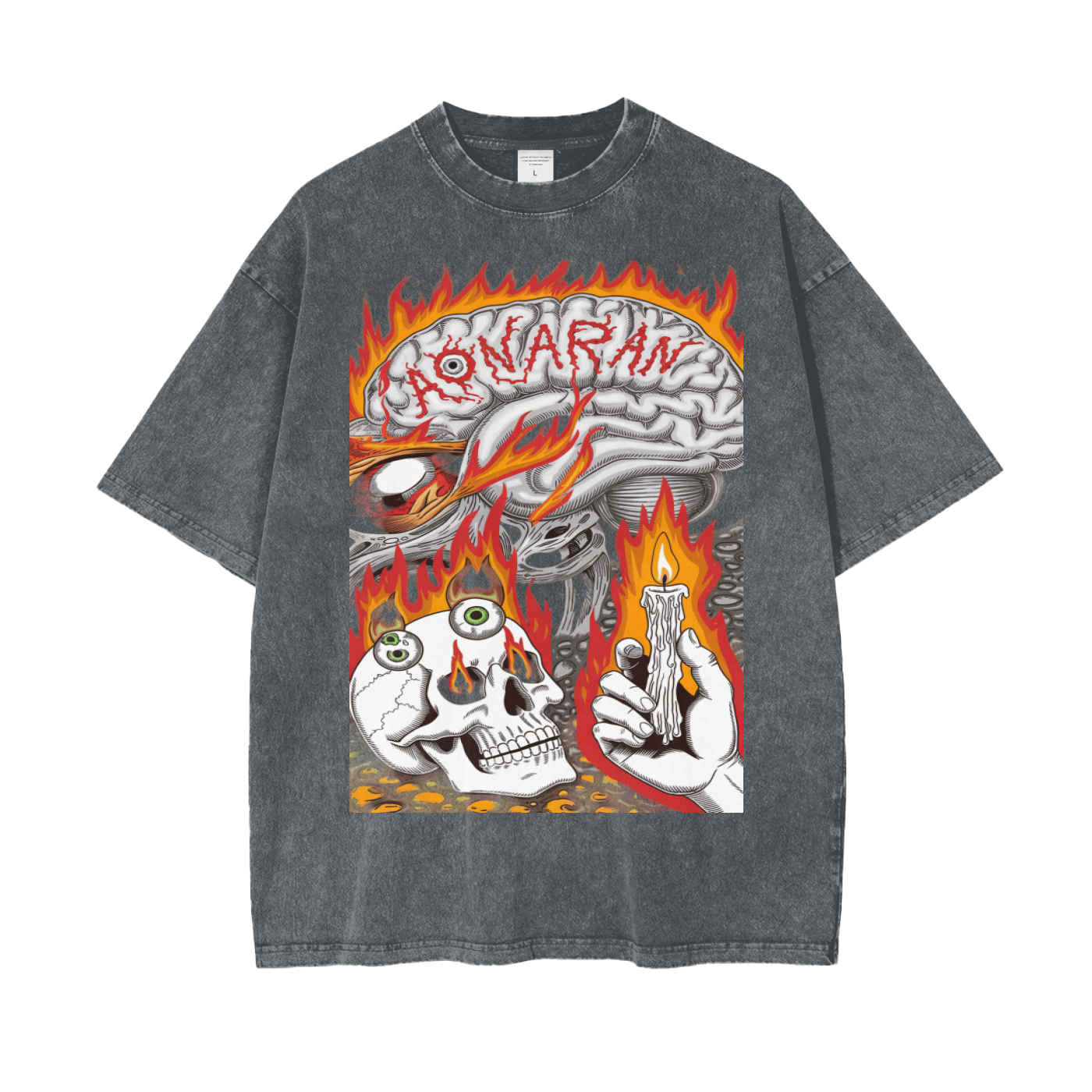 Aonaran Graphic Acid Wash Oversize T-Shirt