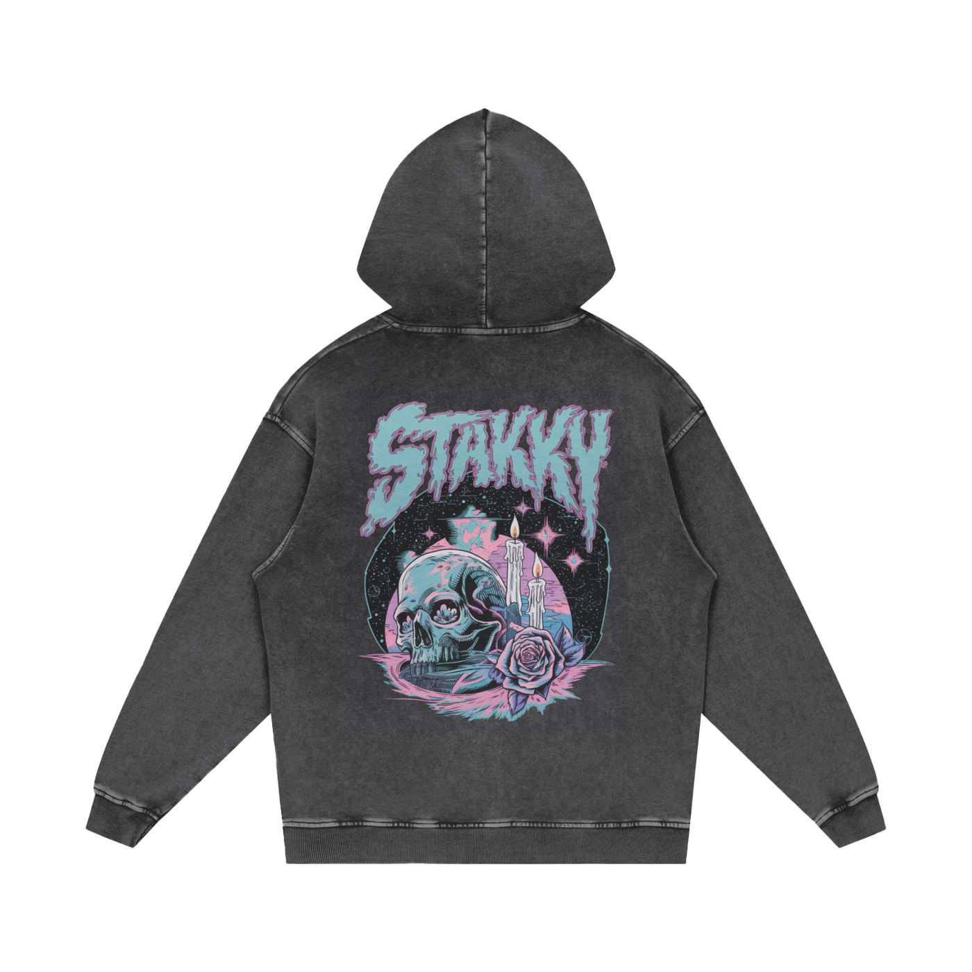 Stakky Acid Wash Oversize Hoodie