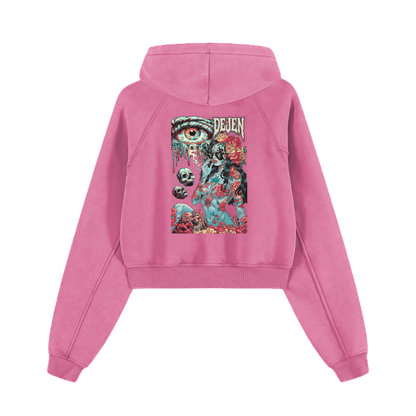 DeJen by DeJenQueen Cropped Zip-Through Hoodie