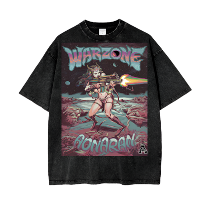 Aonaran Graphic Acid Wash Oversize T-Shirt
