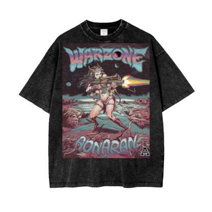 Aonaran Graphic Acid Wash Oversize T-Shirt