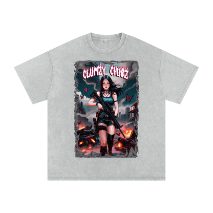 Clumzy Chubz Acid Wash Oversize T-Shirt
