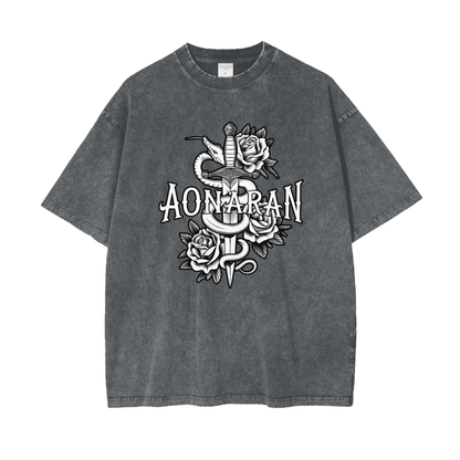 Aonaran Graphic Acid Wash Oversize T-Shirt