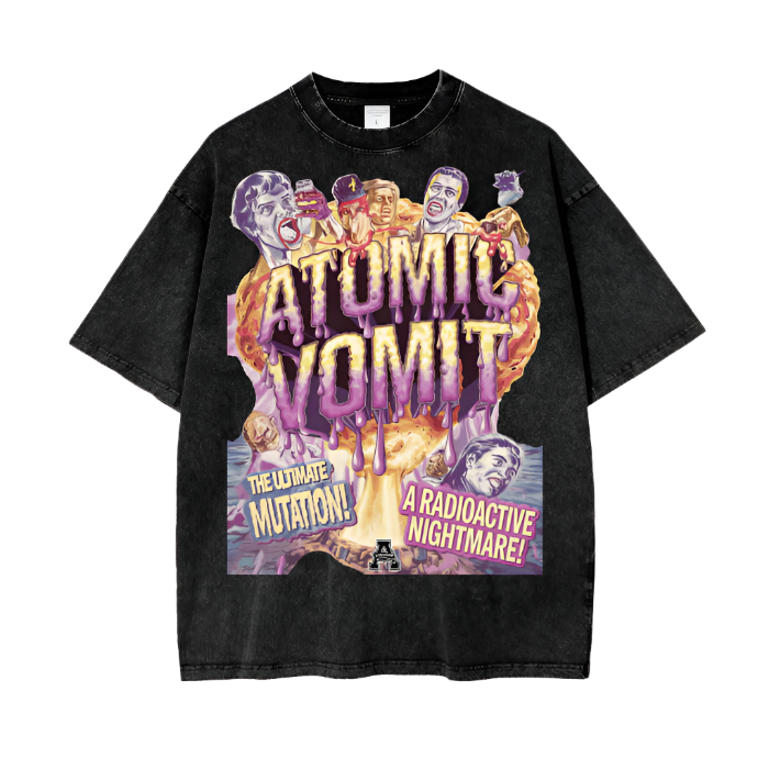 Aonaran Graphic Acid Wash Oversize T-Shirt