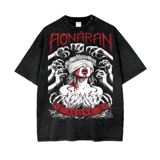 Aonaran Graphic Acid Wash Oversize T-Shirt