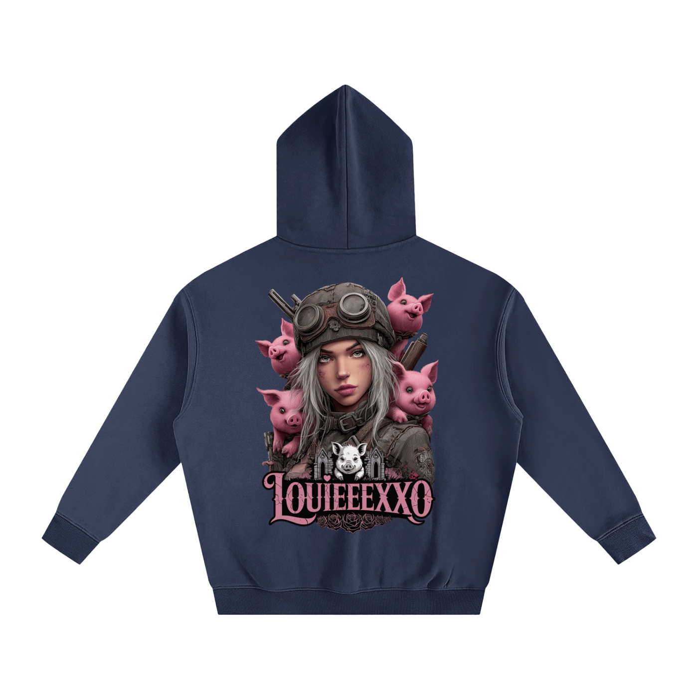 Louieeexxo Oversize Fleeced Hoodie