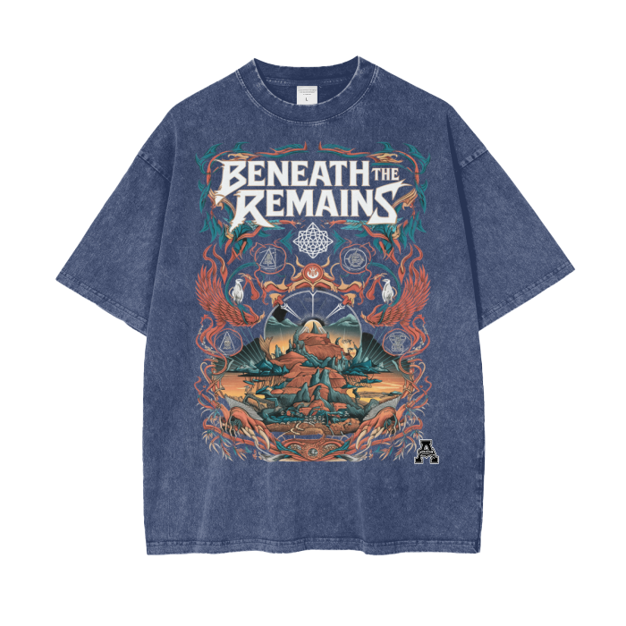 Aonaran Graphic Acid Wash Oversize T-Shirt